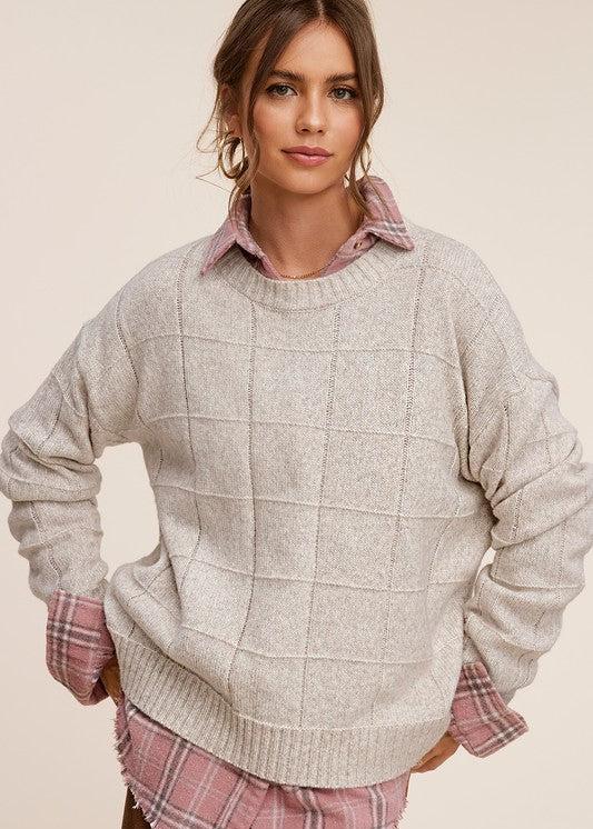 Windowpane Sweater