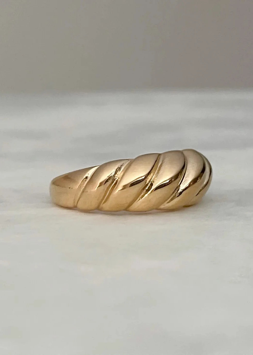 Non-Tarnish Croissant Rings