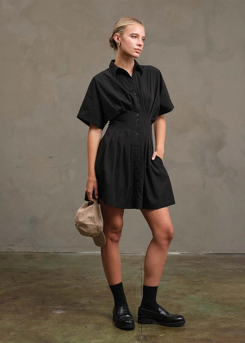 Penny Pintuck Shirt Dress