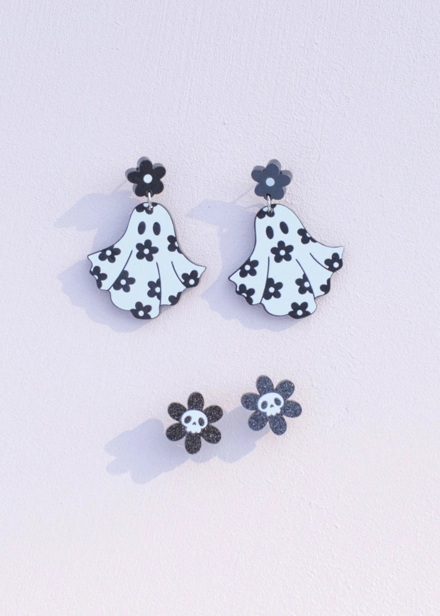 Flower Ghost Earrings