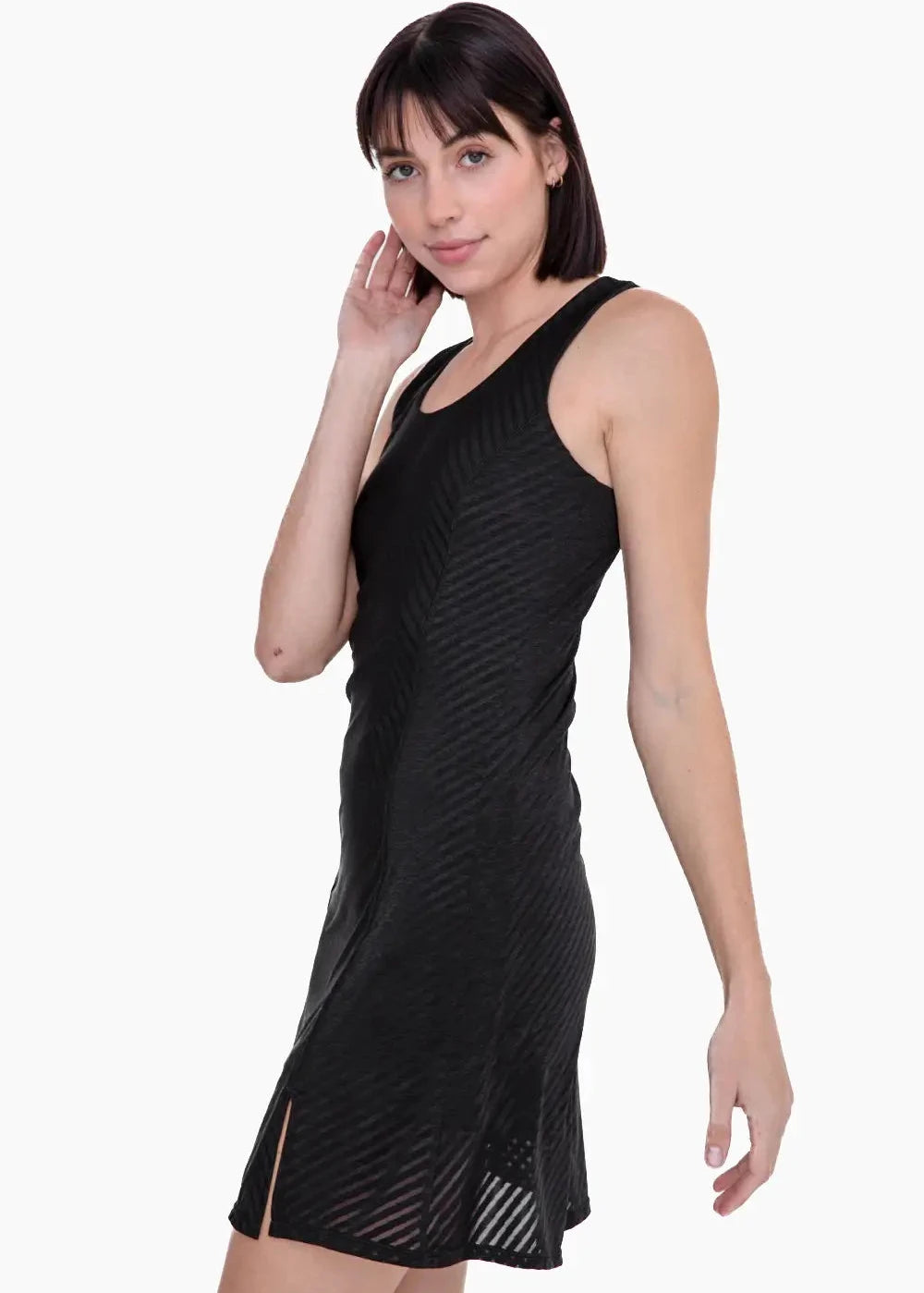 Striped Mesh Active Dress