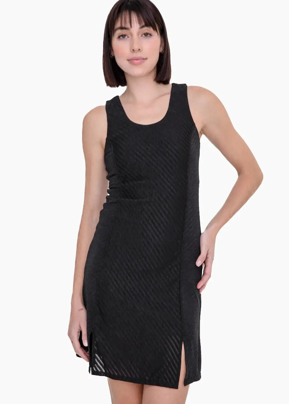Striped Mesh Active Dress