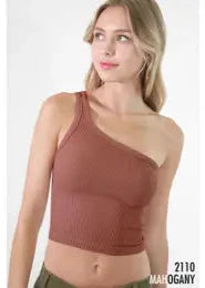 One Shoulder Crop Top