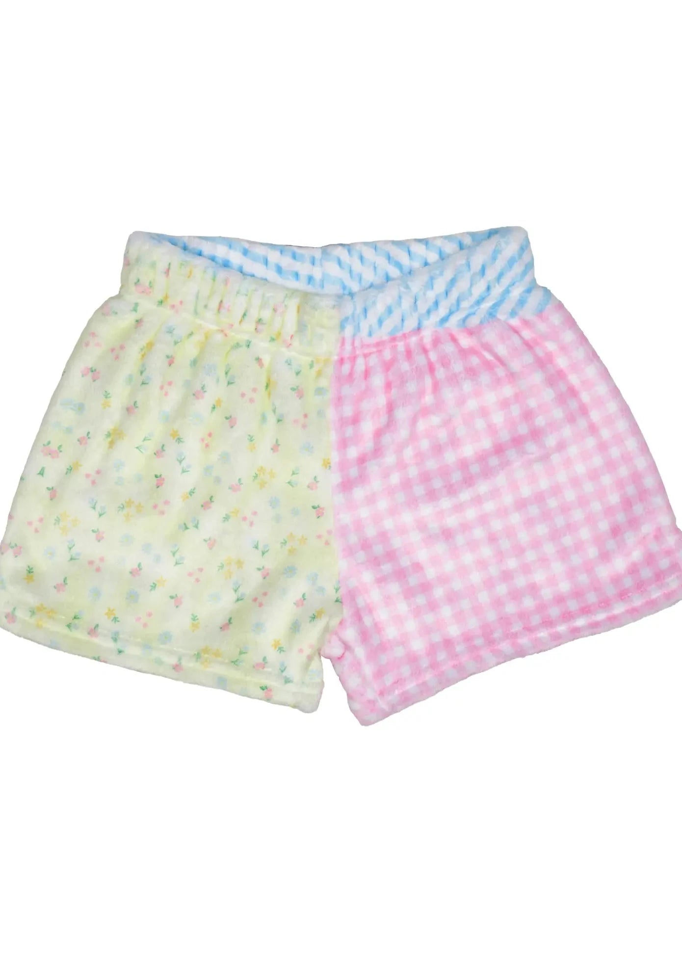 Sweet Patchwork Plush Shorts