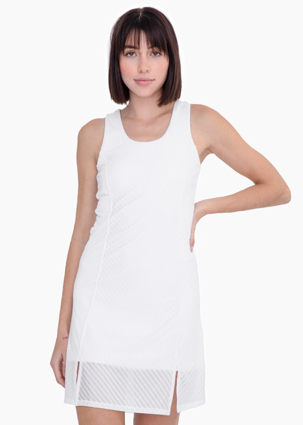 Striped Mesh Active Dress