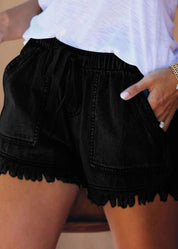 Dakota Denim Fringe Shorts