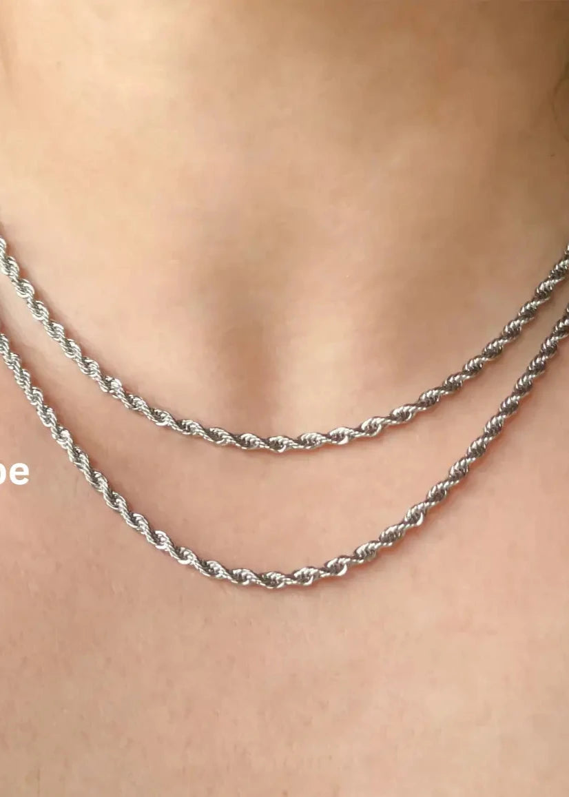 Rope Silver Necklace