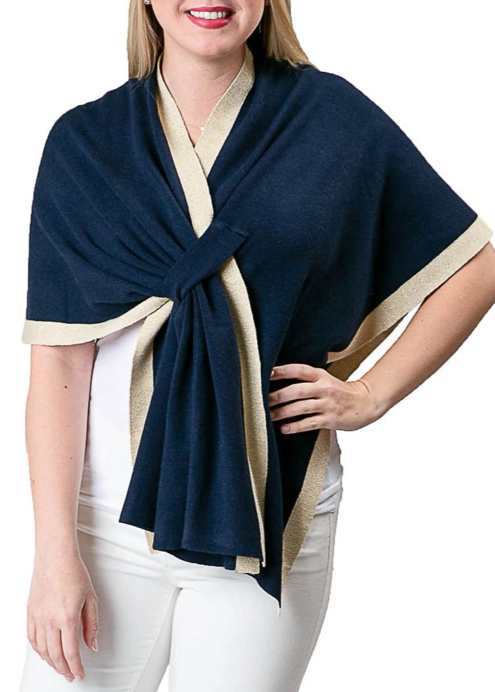 Katie Metallic Trim Wrap