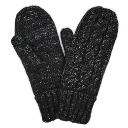 Cable Knitted Sherpa Mittens
