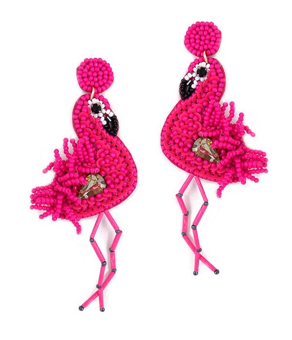 Flamingo Dangle Earrings