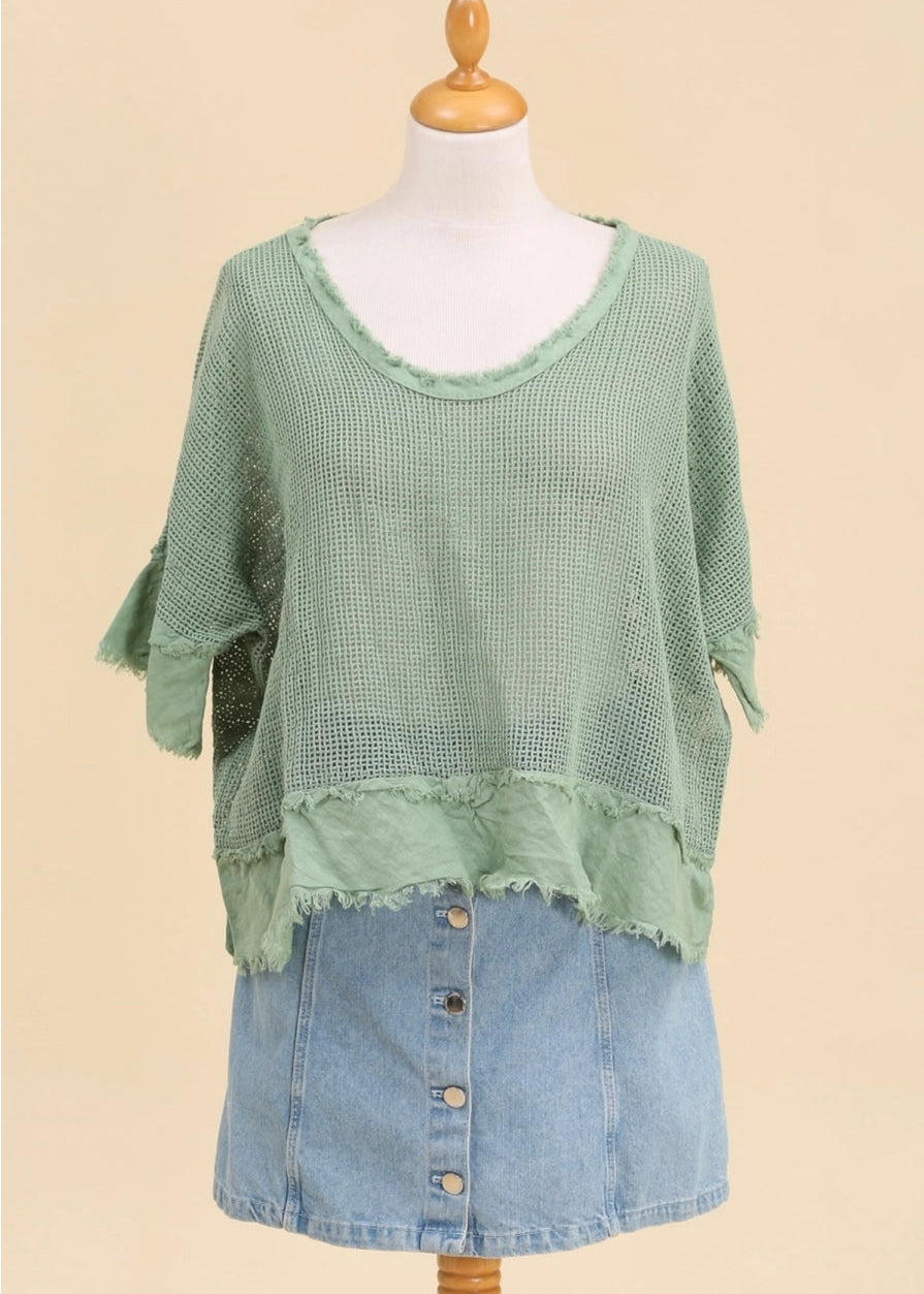 Olivia Openwork Blouse