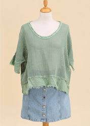 Olivia Openwork Blouse