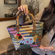 Woven Dachshund Bag