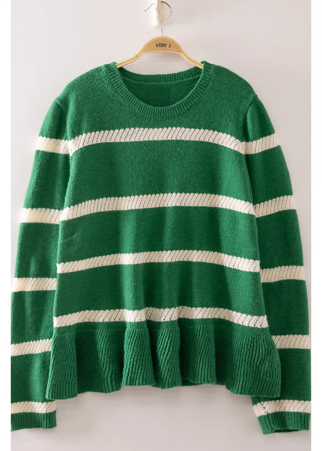 Stripe Peplum Sweater