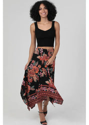 Fall Floral Maxi Skirt