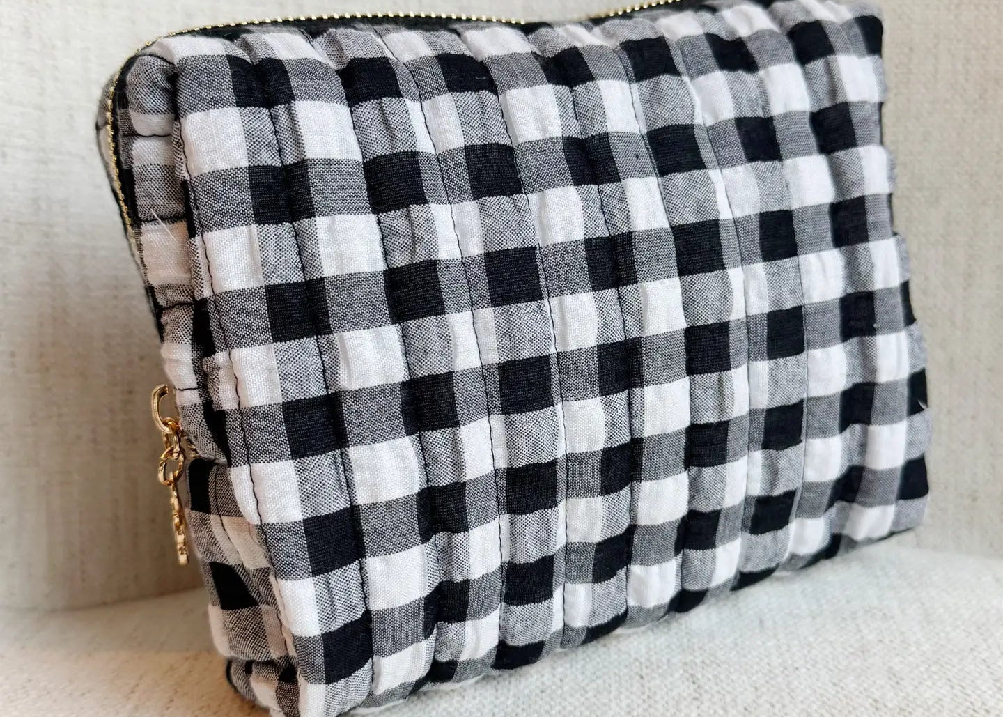 Gingham Cosmetic Bag