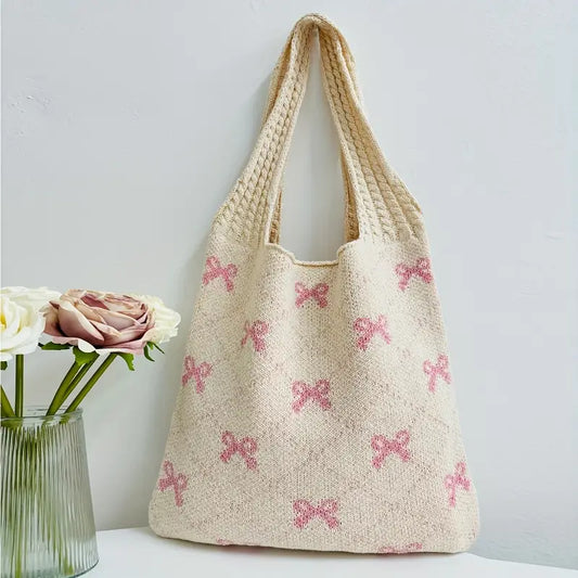 Bow Knit Tote