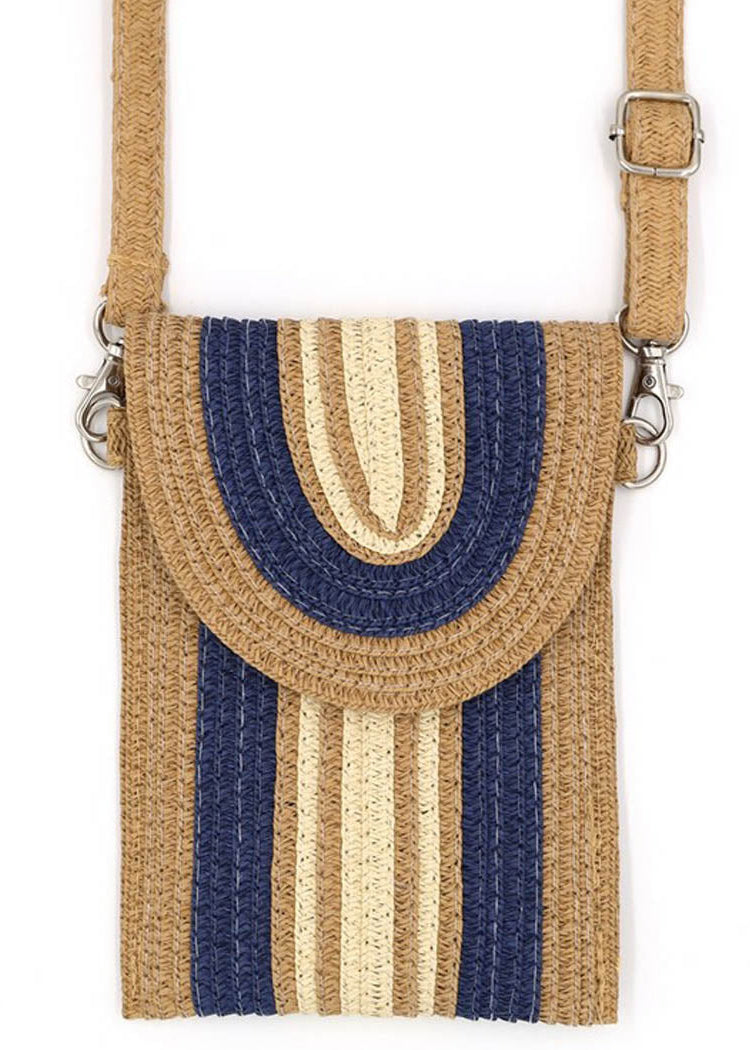 Striped Straw Crossbody