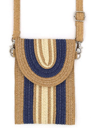 Striped Straw Crossbody