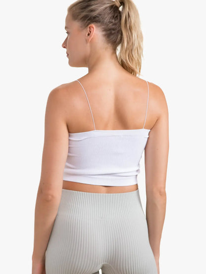 Ribbed Tube Top with Straps