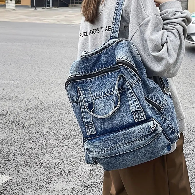 Denim Backpack