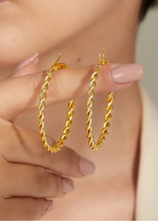 Twisted Hoop Earring