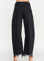 Black Slouchy Horseshoe Jeans