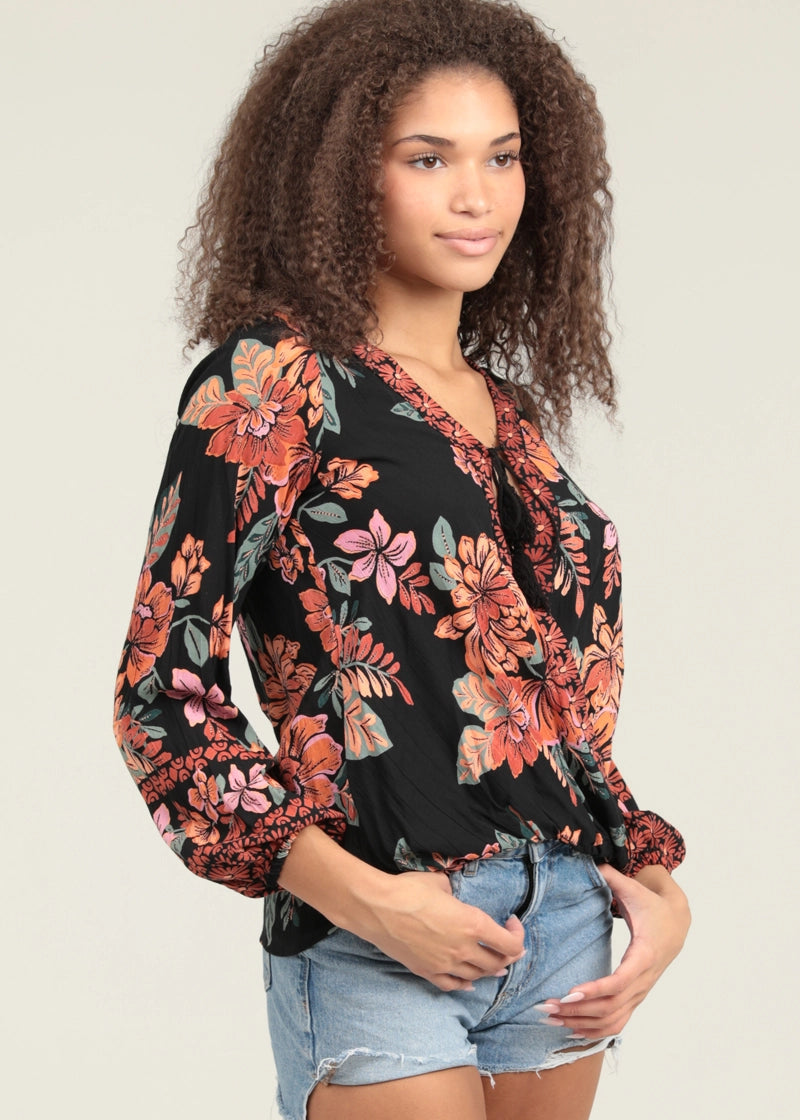 Fall Floral Blouse