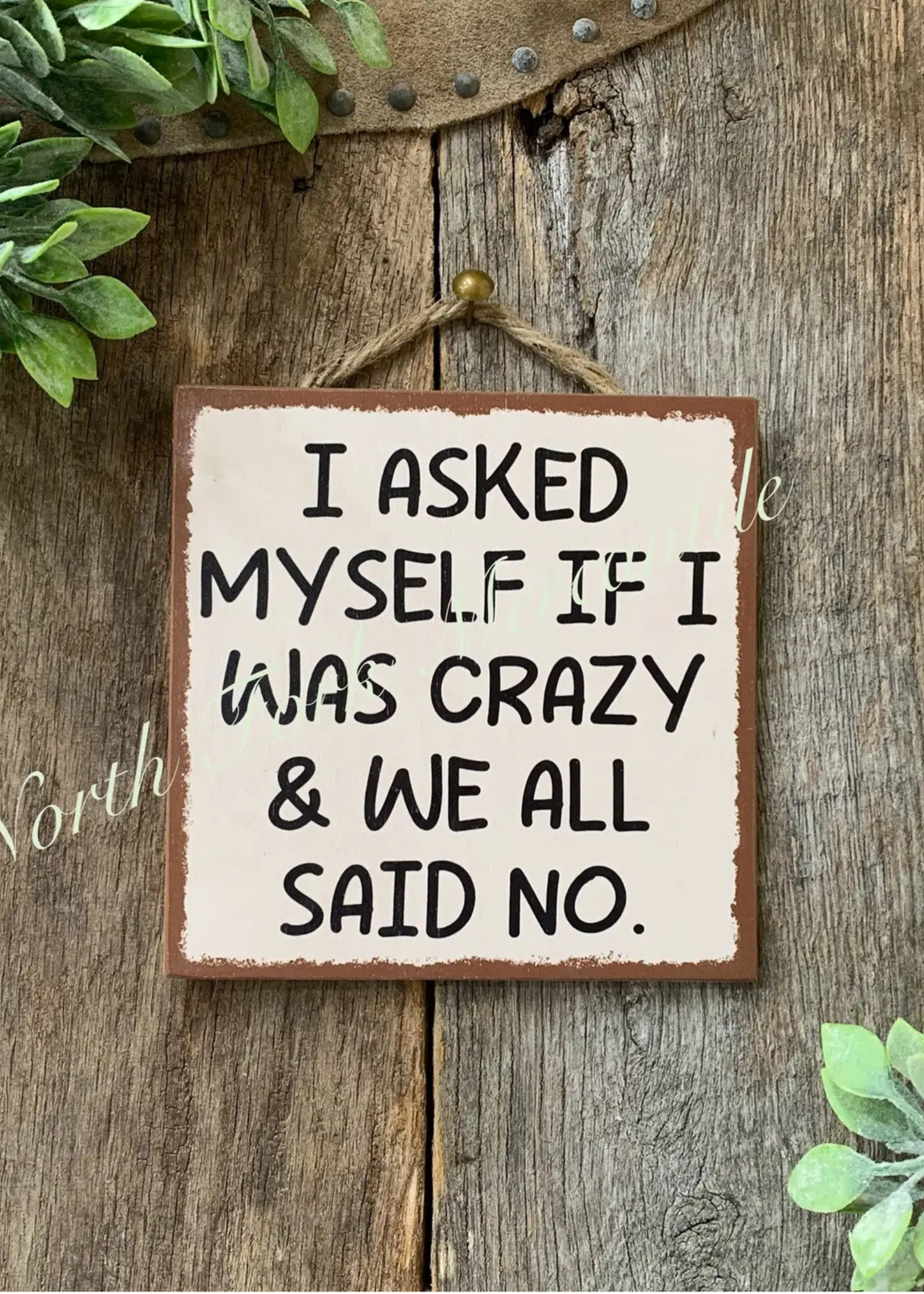 I Asked Myself If I Was Crazy Sign