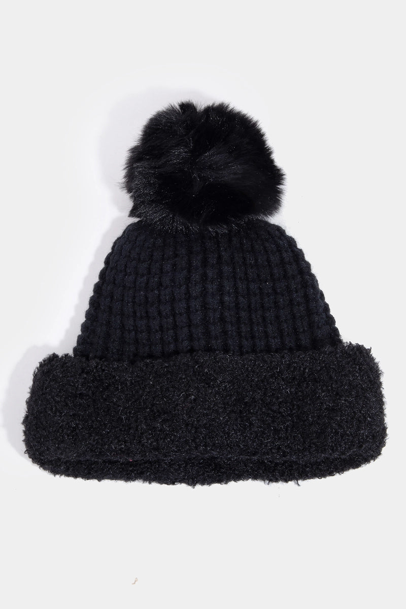 Grid Pom Hat