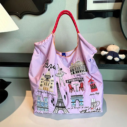 Paris-Themed Tote Bag