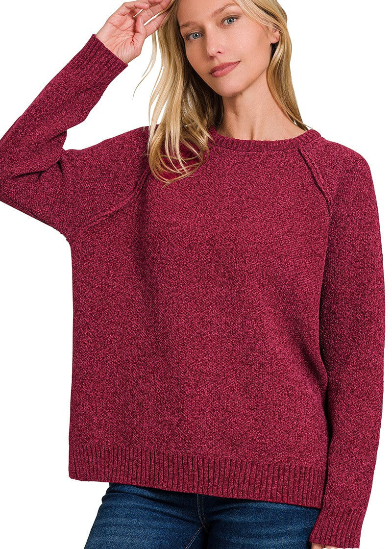 Chenille Raglan Sweater