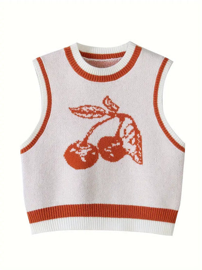 Cherry Sweater Vest