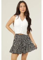 Frannie Floral Godet Shorts