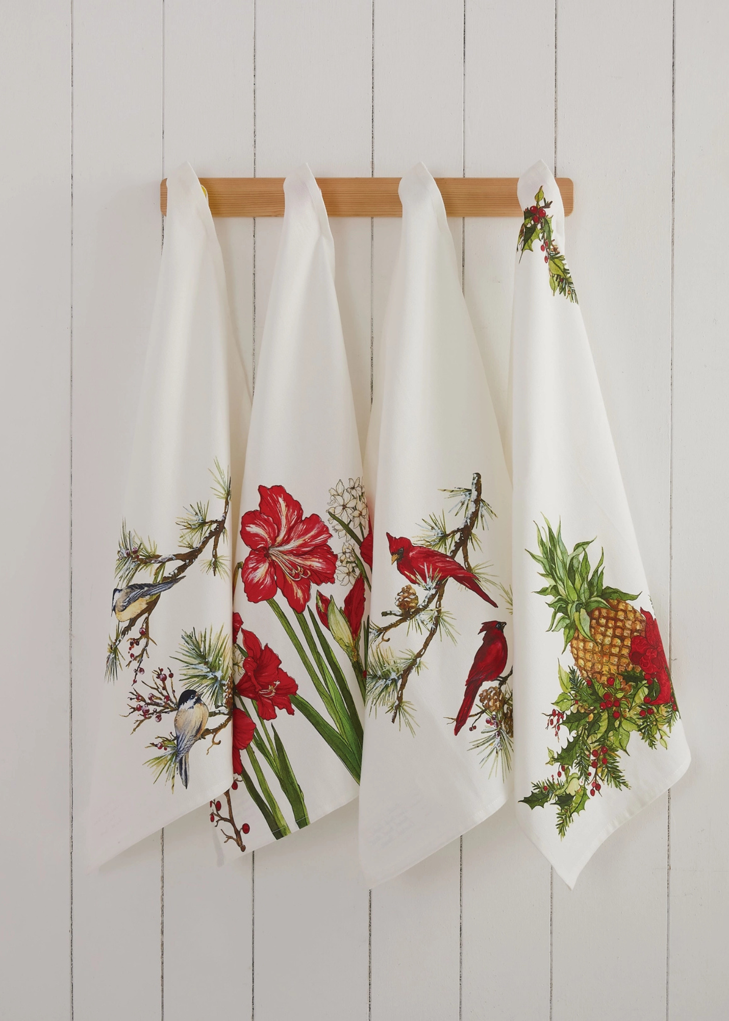 Snow Cardinal Kitchen Towel