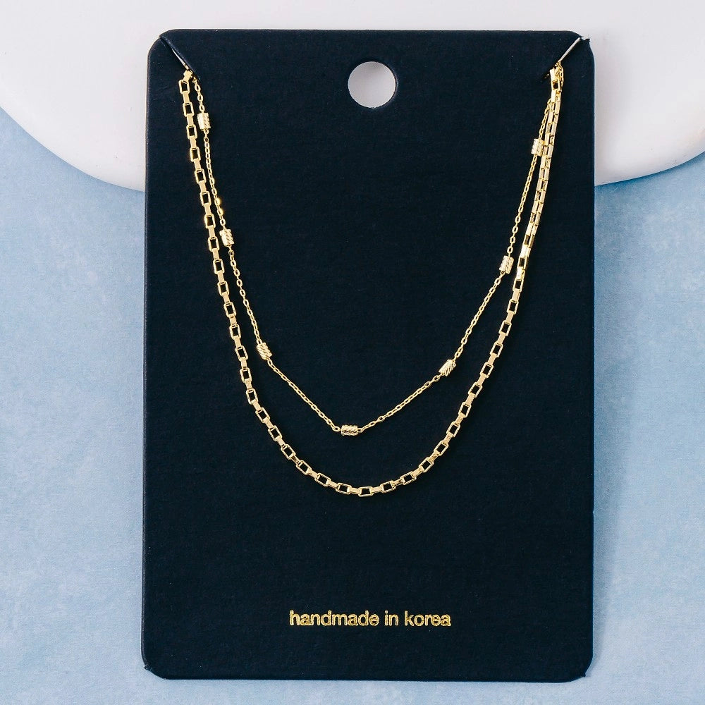 Two Row Layered Necklace