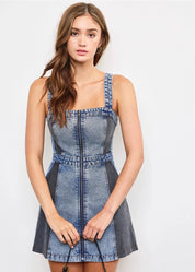 Zipper Denim Dress