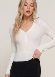 Henley Sweater Top