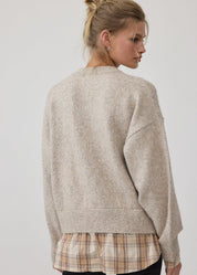 Penny Plaid Hem Sweater