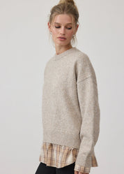 Penny Plaid Hem Sweater