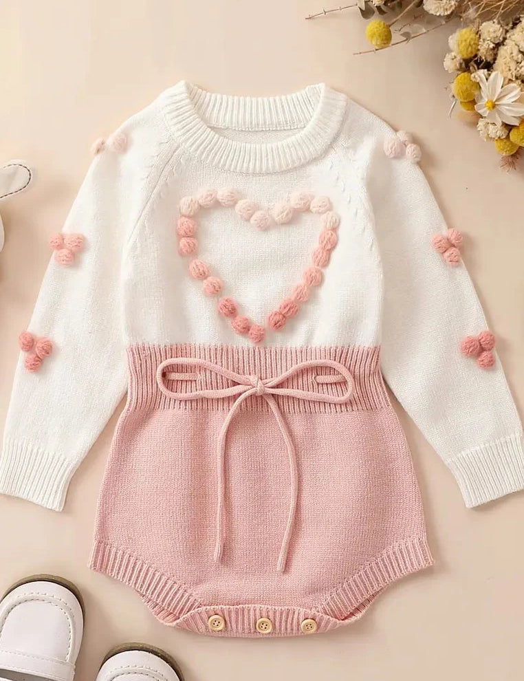 Sweetheart Sweater Romper