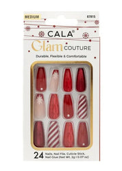 Candy Cane Press-On Nails