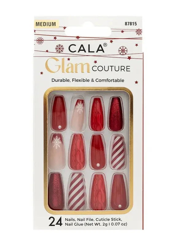 Candy Cane Press-On Nails