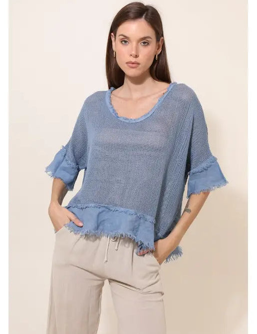 Olivia Openwork Blouse