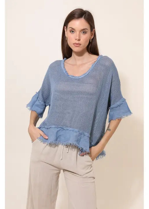 Olivia Openwork Blouse