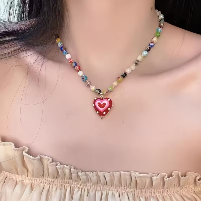 Colorful Heart Necklace
