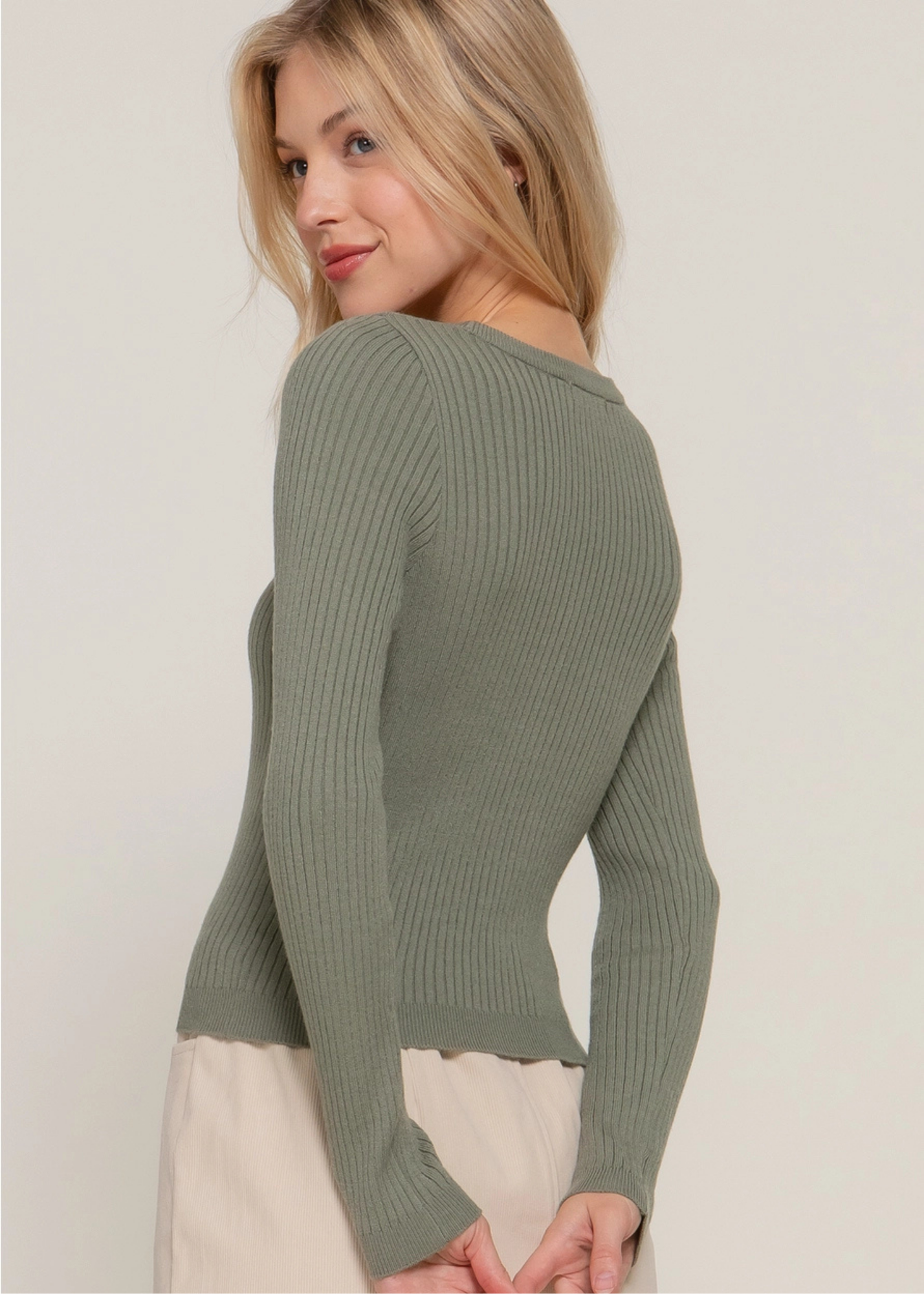 Henley Sweater Top