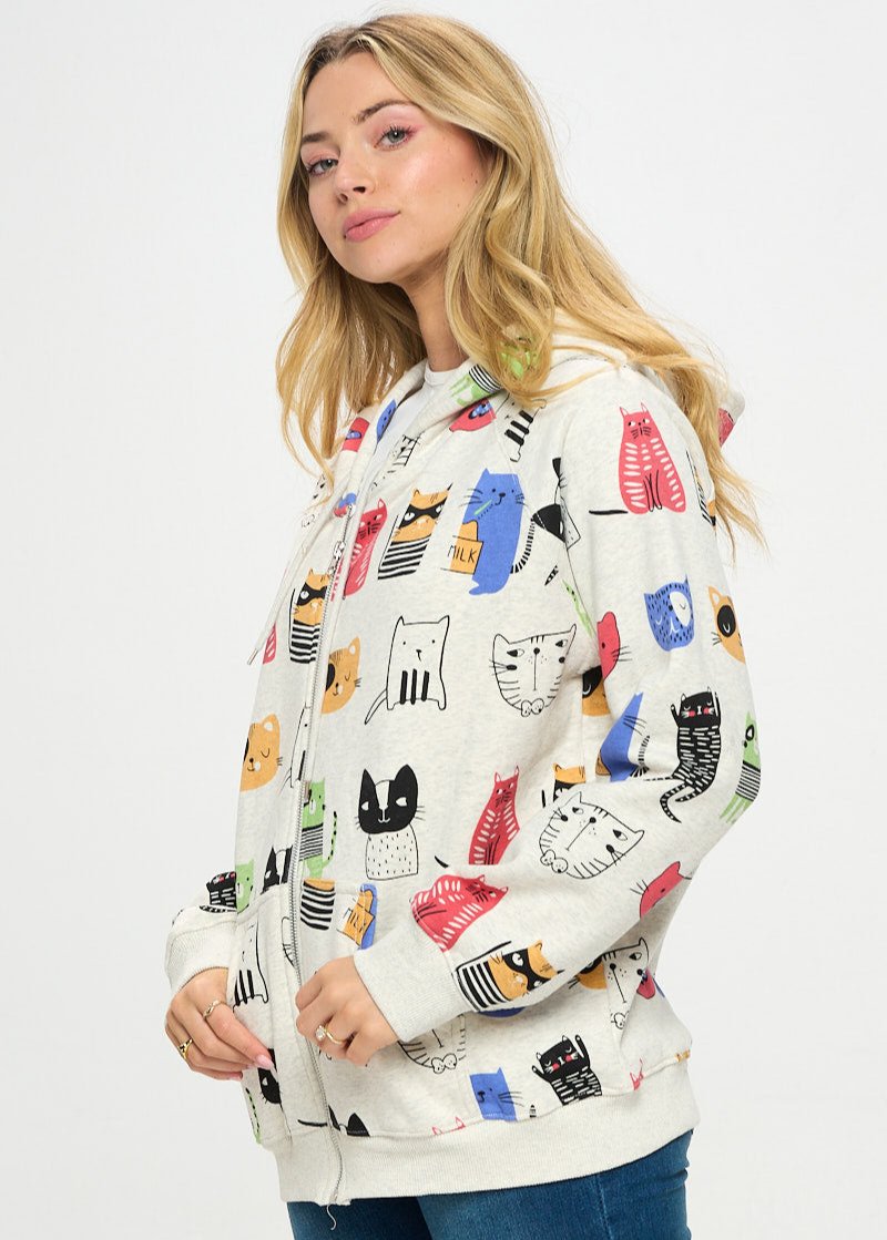 Cartoon Cats Hoodie