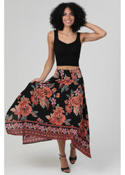 Fall Floral Maxi Skirt