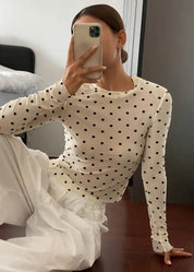 Polka Dots Mesh Top